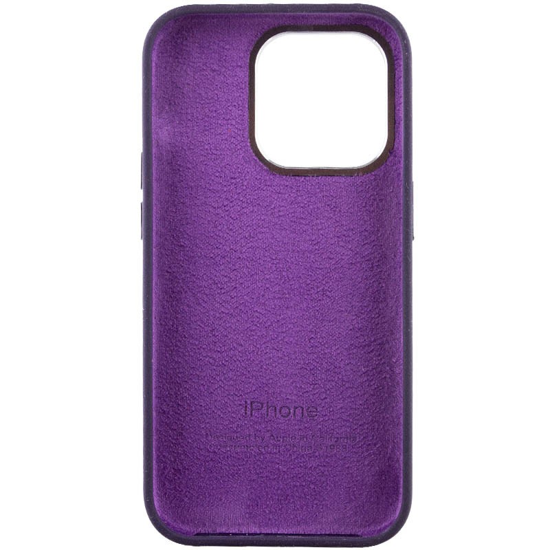 Silicone Case Full (Metal Frame and Buttons) для iPhone 14 Pro (Elderberry)-1