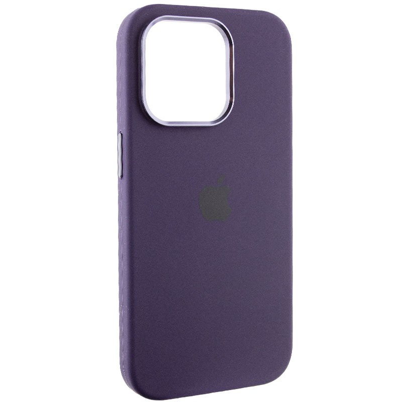Silicone Case Full (Metal Frame and Buttons) для iPhone 14 Pro (Elderberry)-0