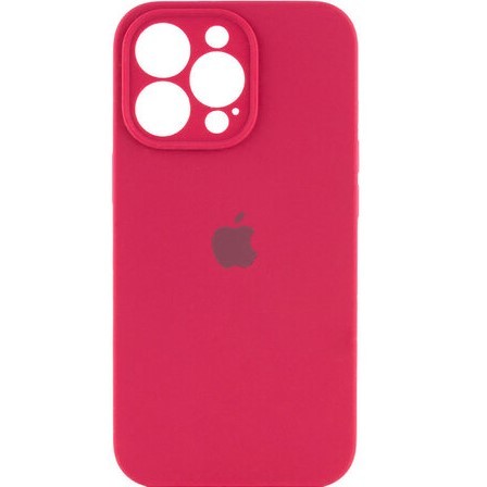 Silicone Case Full Camera Protective (AA) для iPhone 16 Pro Max (Rose red)-0