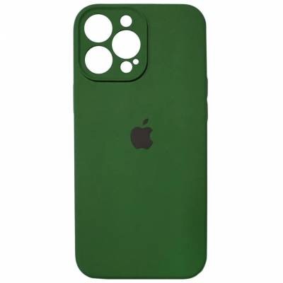 Silicone Case Full Camera Protective (AA) для iPhone 16 Pro Max (Dark green)-0