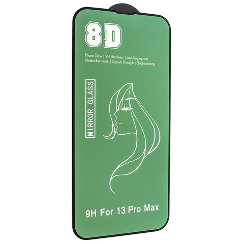 Захисне скло 8D для IPhone 13 Pro Max/14 Plus зелений-0