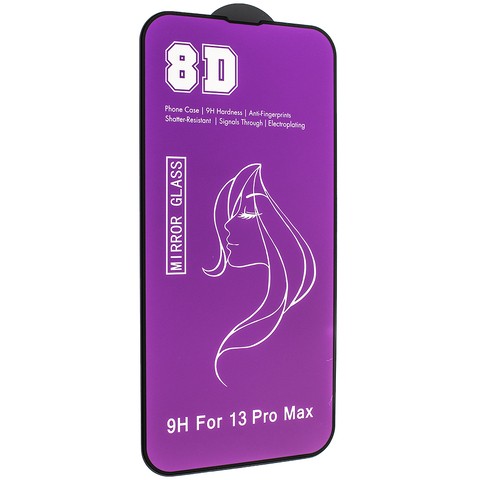 Захисне скло 8D для IPhone 13 Pro Max/14 Plus фіолетове-0