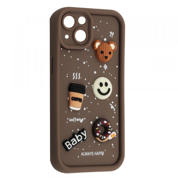 Чохол Pretty Toys для IPhone 15 (Brown/baby donut)-0