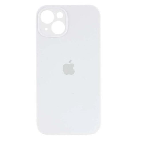 Silicone Case Square Full Camera Protective (AA) для iPhone 14 (White)-0
