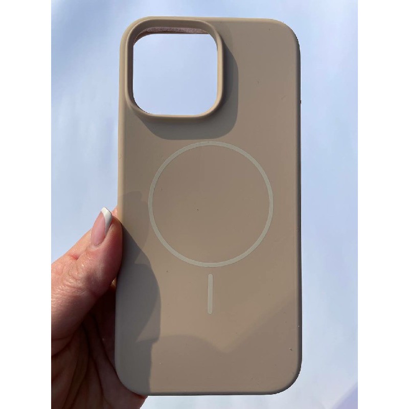 Чохол Silicone Case Full Protective  Magsafe для iPhone 14/13 (Gold)-0