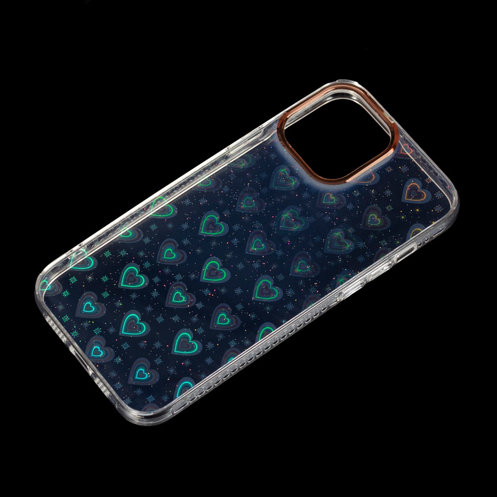 Накладка Hologram Iphone 13 Pro  Hearts-1