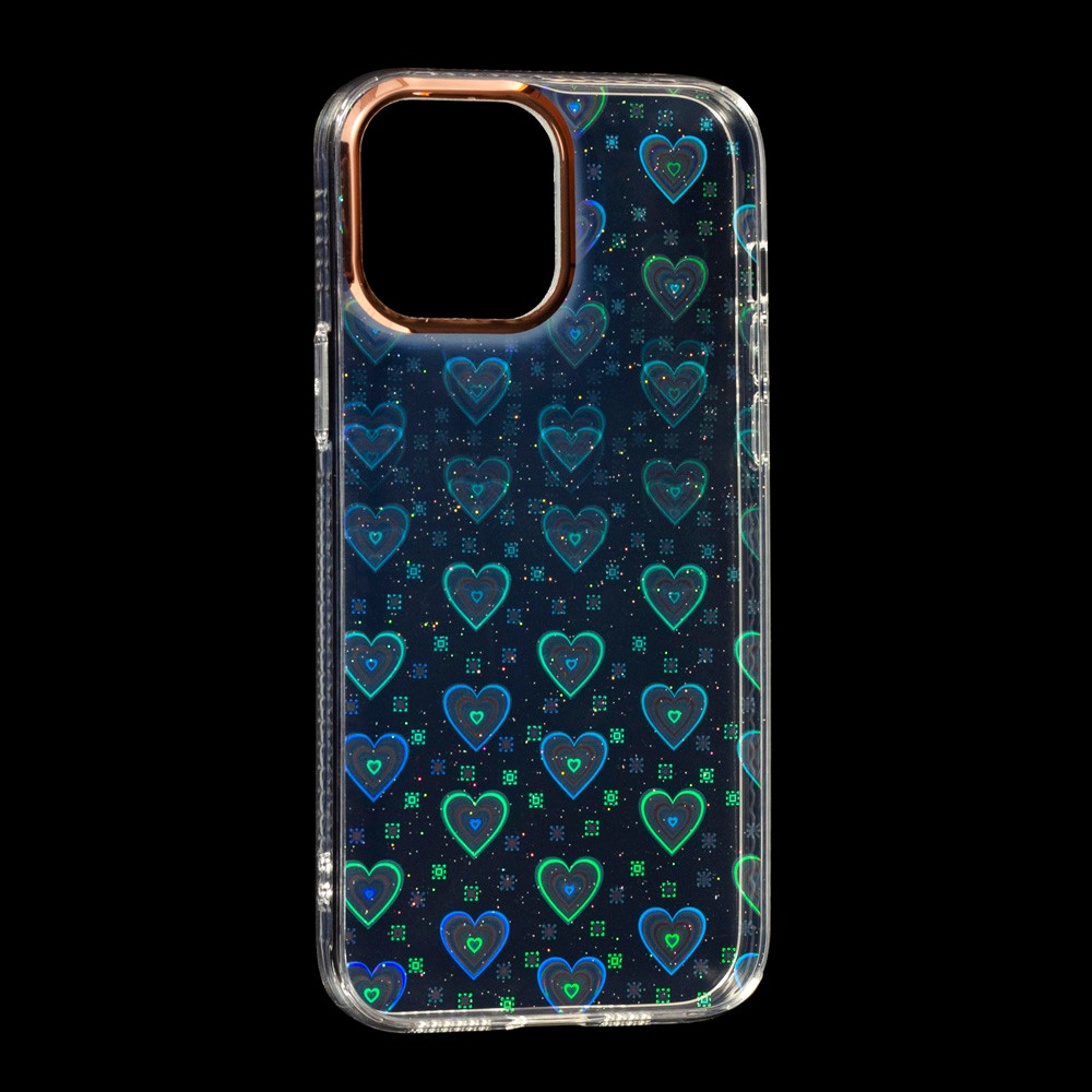 Накладка Hologram Iphone 13 Pro  Hearts-0