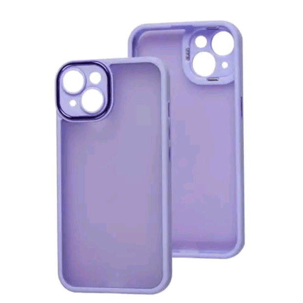Накладка Luxury Metal Lens для Iphone 14 (6.1) (Бузковий)-0