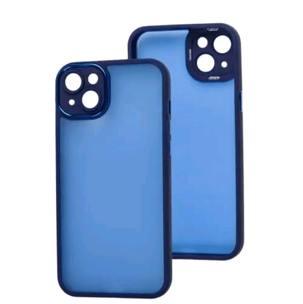 Накладка Luxury Metal Lens для Iphone 14 (Синій)-0