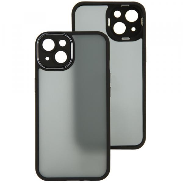 Накладка Luxury Metal Lens для Iphone 14 Plus (6.7) (Чорний)-0