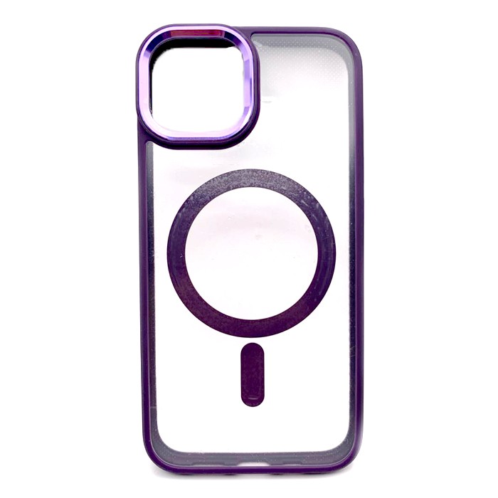 Накладка Magsafe MATTE ACRYLIC для iPhone 15 Plus фіолетова-0