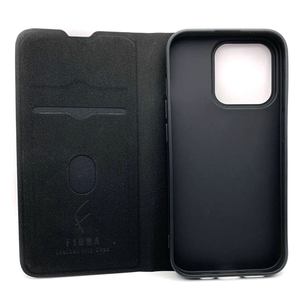 Книжка Leather Flip case для  iPhone 15 (Black)-2