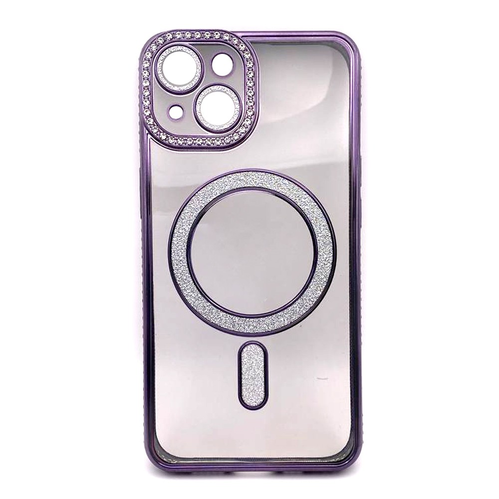 Накладка Diamond Bling MagSafe для  iPhone 14 Violet-0