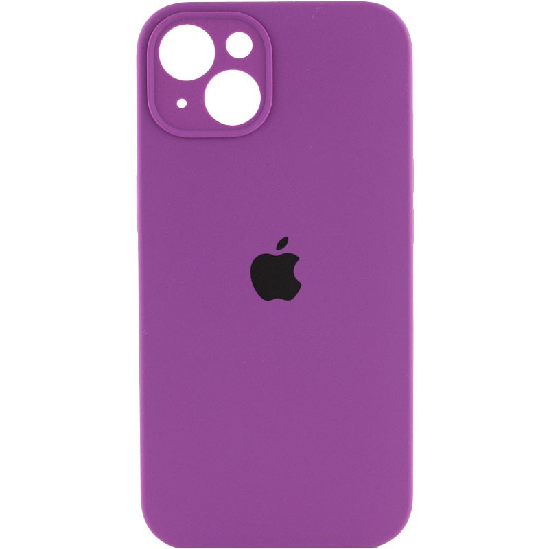 Silicone Case Full Camera Protective (AA) для iPhone 14 (Grape)-0