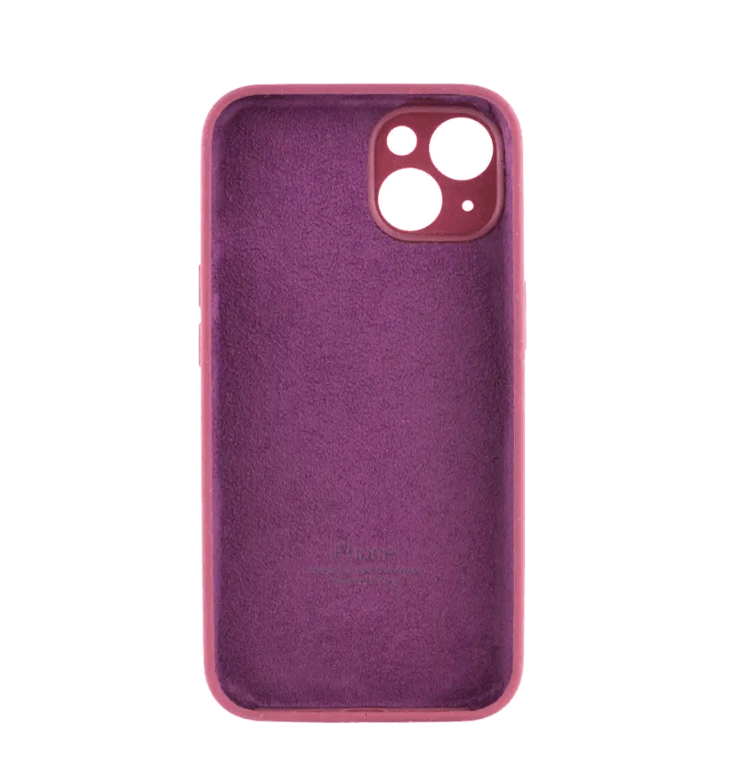 Silicone Case Full Camera Protective (AA) для iPhone 14 (Plum)-1