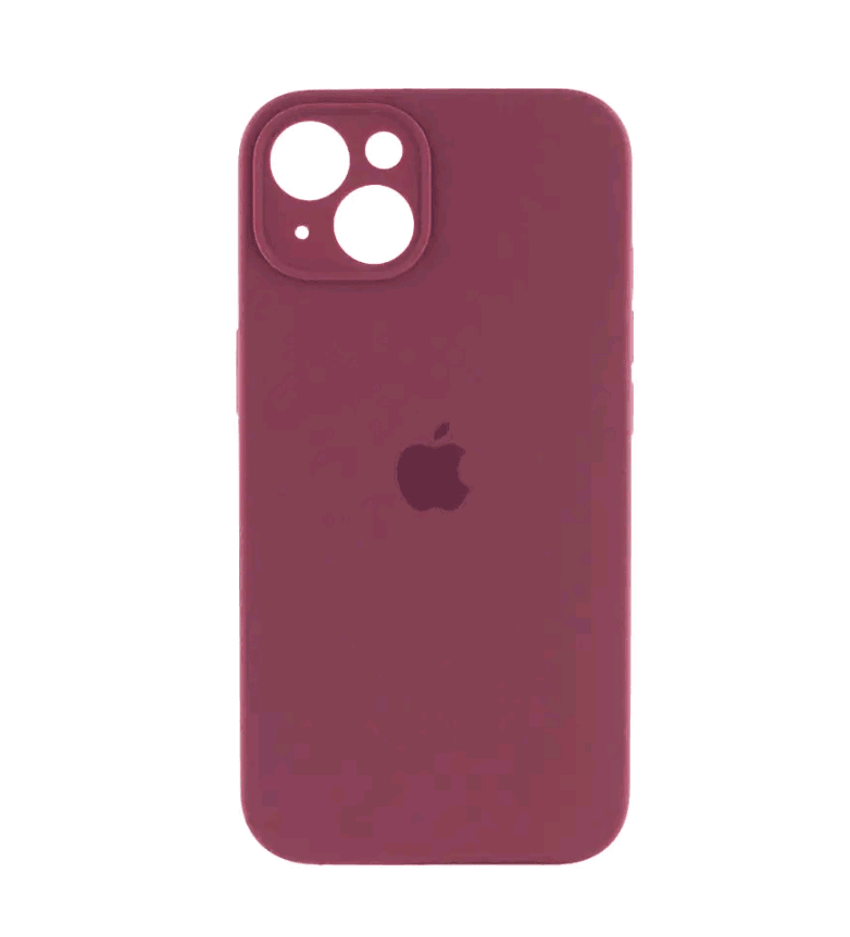 Silicone Case Full Camera Protective (AA) для iPhone 14 (Plum)-0