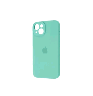 Silicone Case Full Camera Protective (AA) для iPhone 14 (Mint)-0