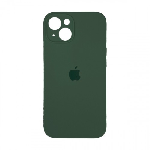 Silicone Case Full Camera Protective (AA) для iPhone 14 (Pine green)-0