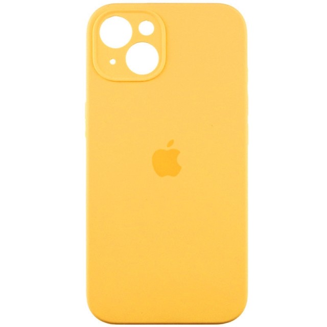 Silicone Case Full Camera Protective (AA) для iPhone 14 (Yellow)-0