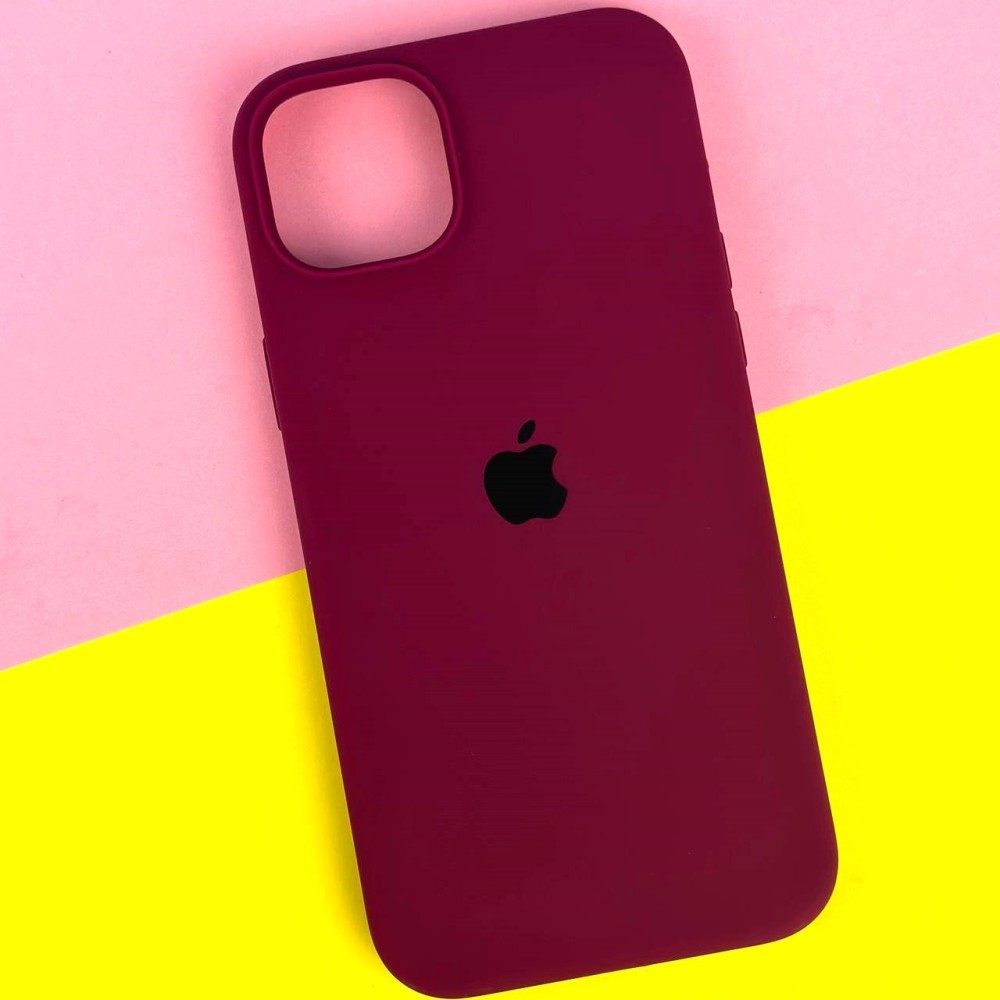 Silicone Case Full Protective (AA) для iPhone 14 (Marsala)-0
