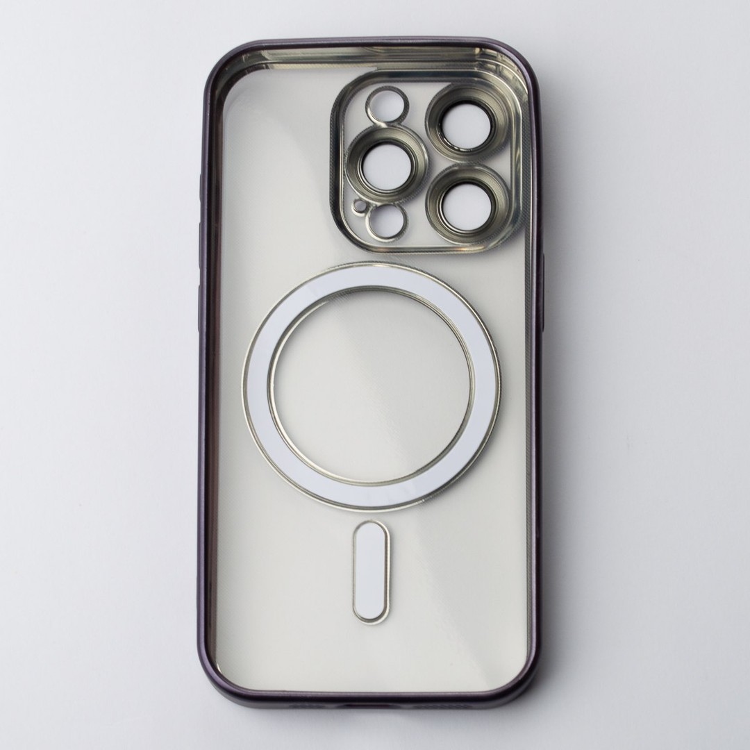 Накладка Metal Matte Case MagSafe для iPhone 14 Pro Max (Dark violet)-1