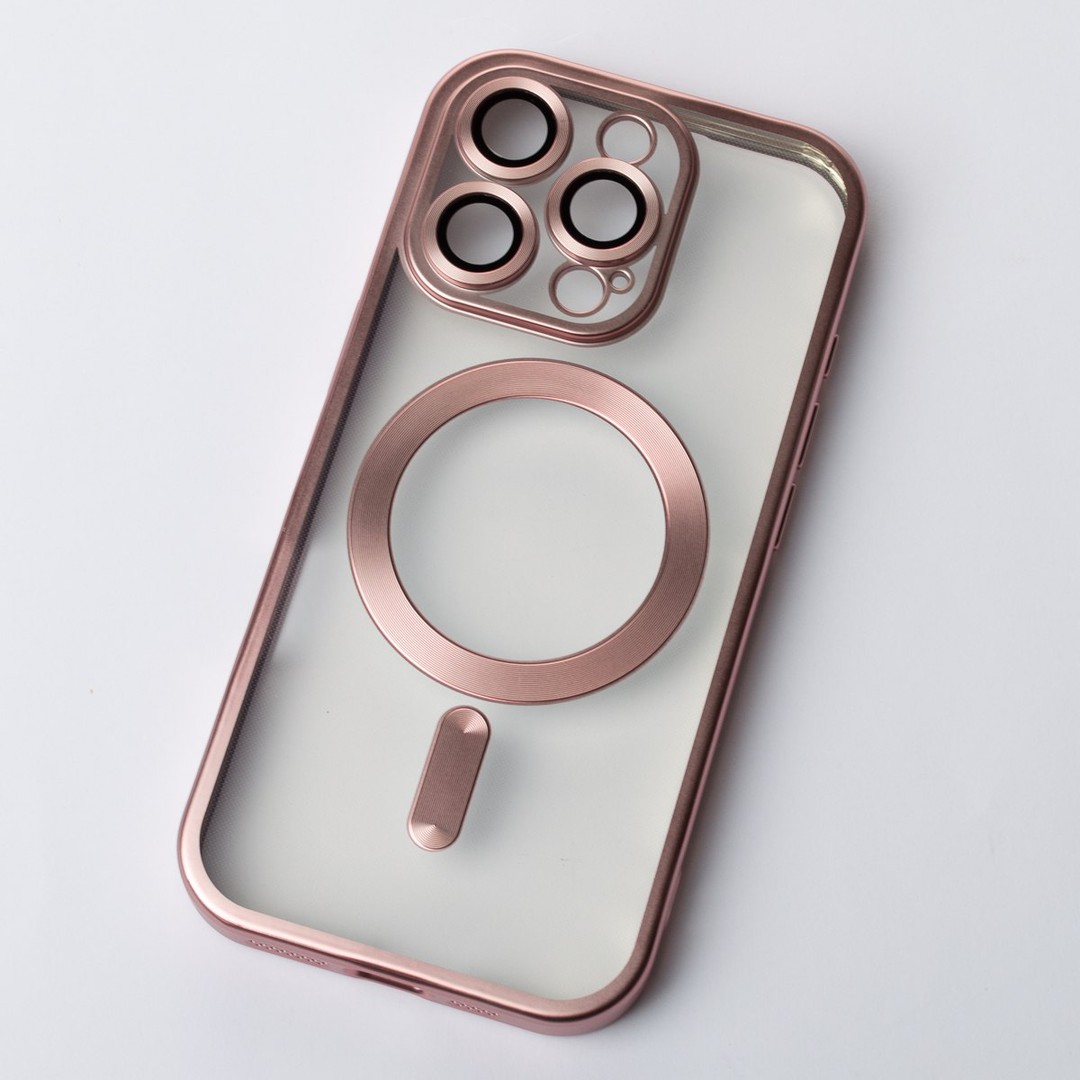 Накладка Metal Matte Case MagSafe для iPhone 16 Pro Max (rose titanium)-0