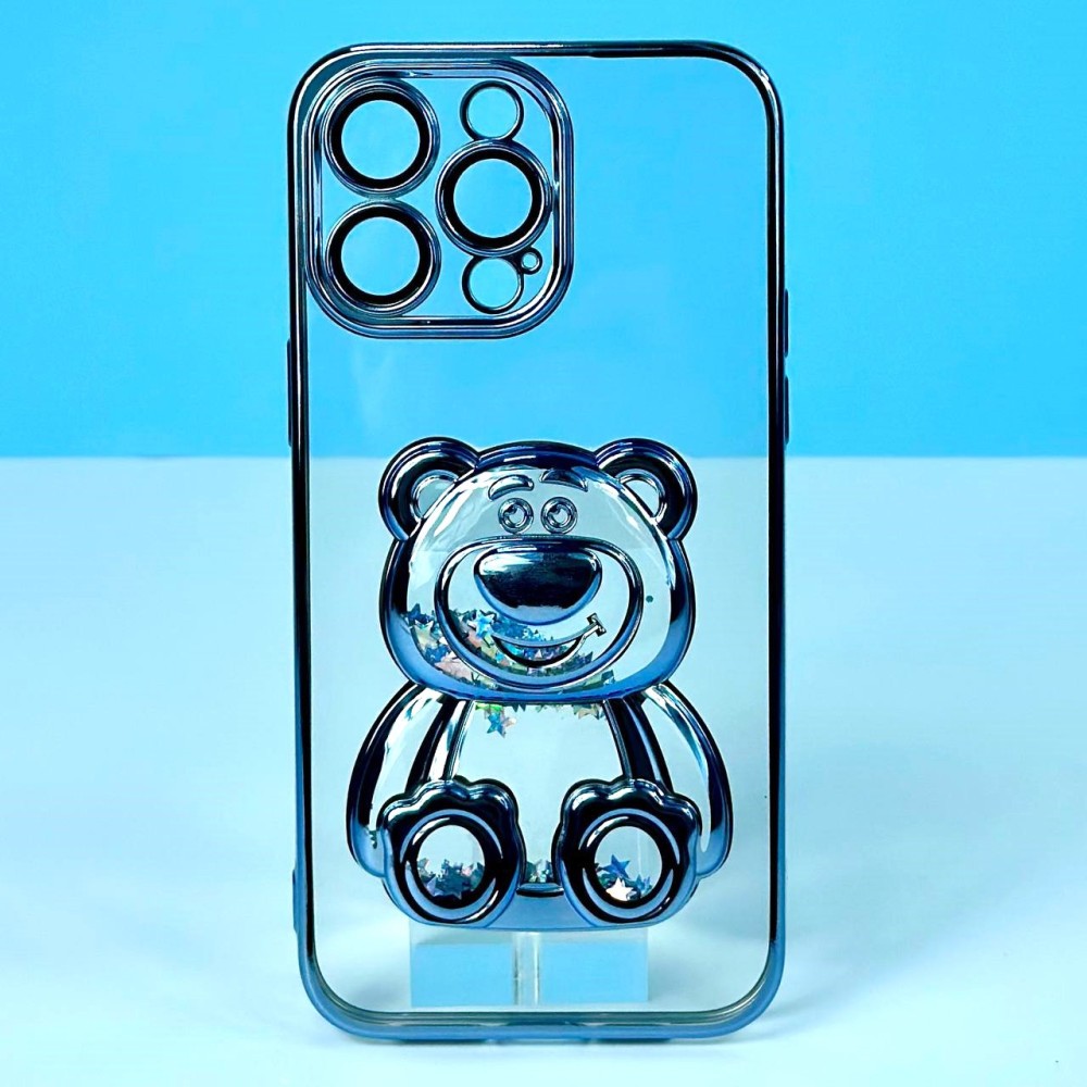 Накладка Cute Shining Bear для IPhone 13 Pro Блакитна-0