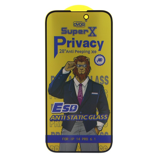 Захисне скло Privacy Super X для iPhone 14 Pro антишпигун-0