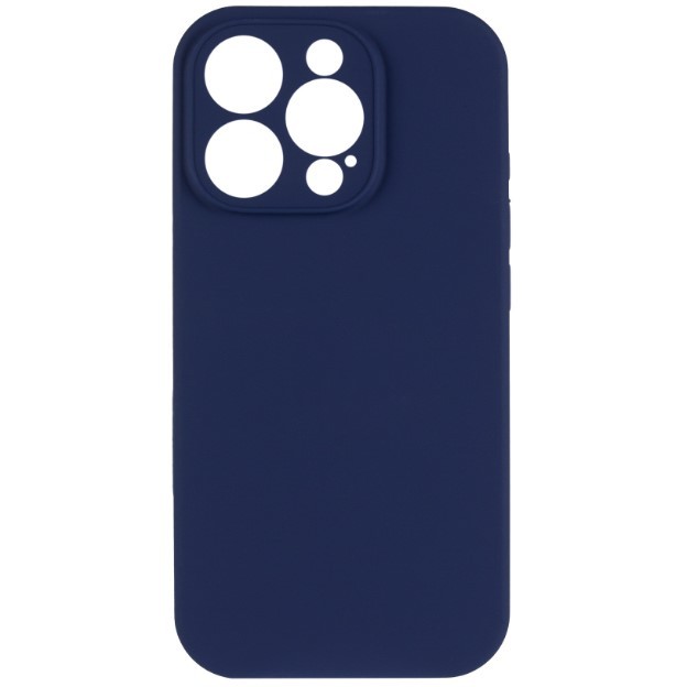 Silicone Case Full Camera Protective NO LOGO (AA) для iPhone 14 Pro (Dark blue)-0