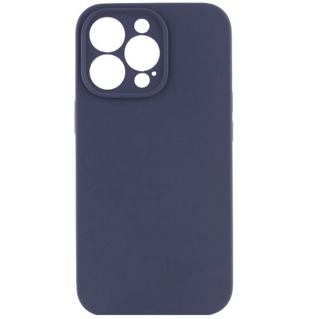 Silicone Case Full Camera Protective NO LOGO (AA) для iPhone 14 Pro (Midnight blue)-0