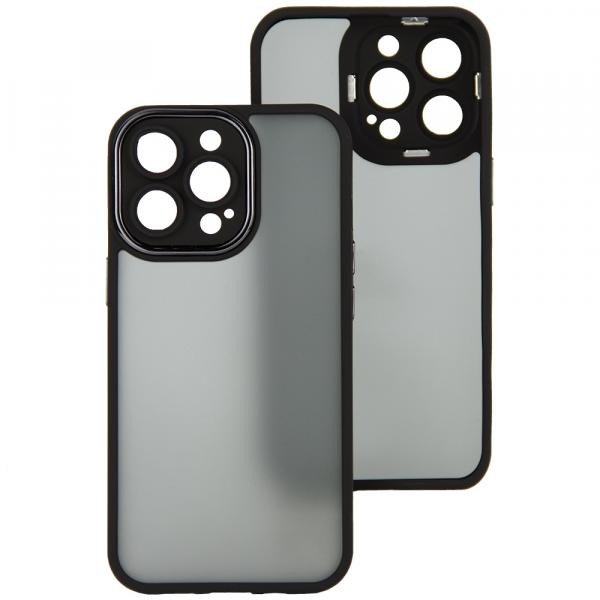 Накладка Luxury Metal Lens для Iphone 14 Pro Max (6.7) (Чорний)-0