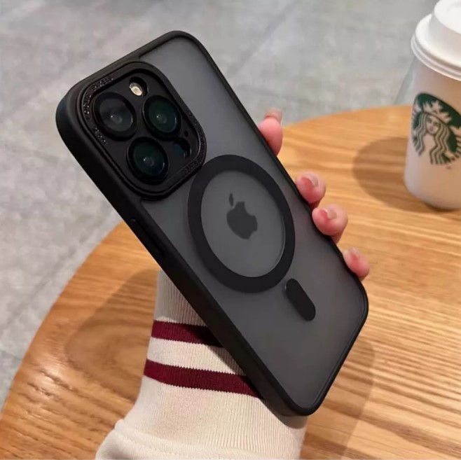 Накладка Magsafe Protective Camera Matte для iPhone 14 Pro чорна-0