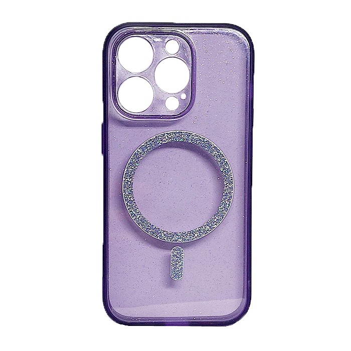 Накладка Magsafe Shining Protective Camera  для iPhone 14 Pro фіолетова-0