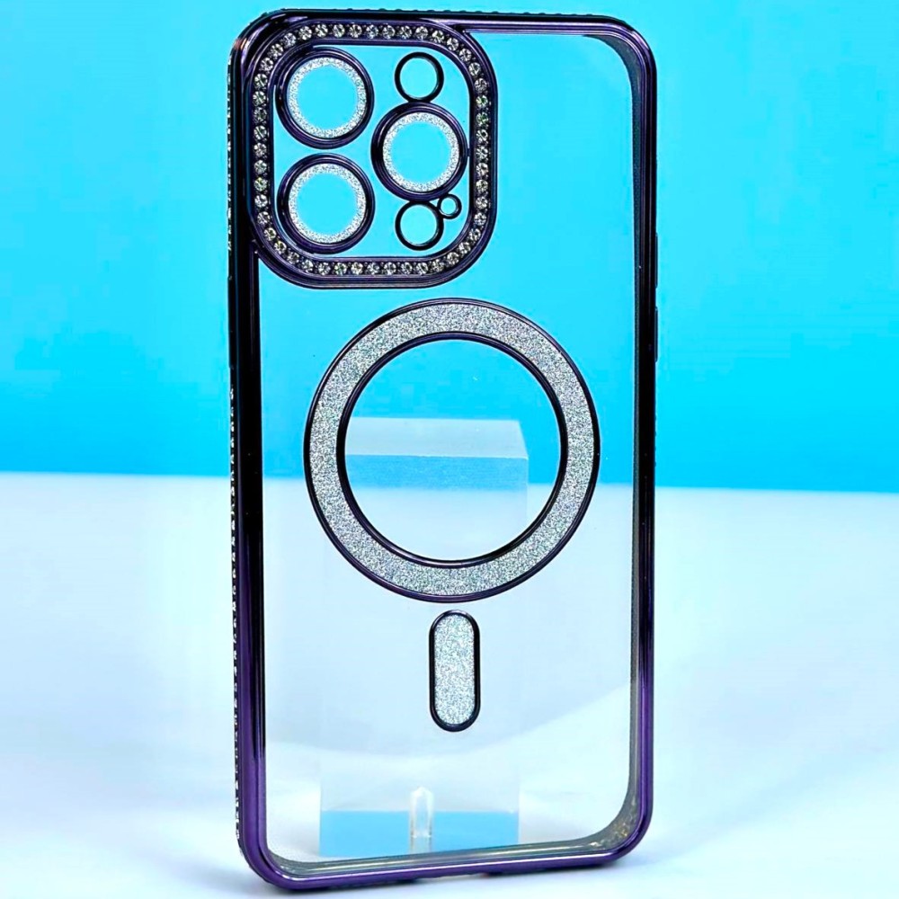Накладка Diamond Bling MagSafe для  iPhone 14 Pro Violet-0