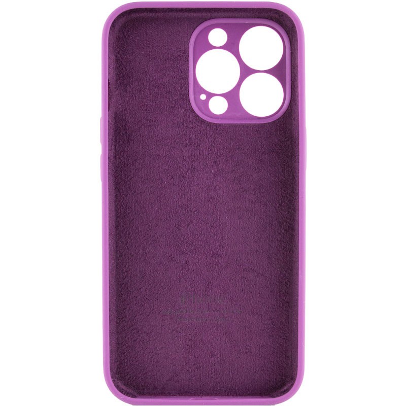 Silicone Case Full Camera Protective (AA) для iPhone 14 Pro (Grape)-1