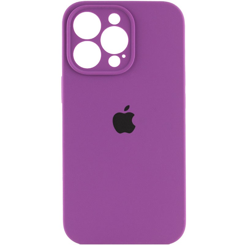 Silicone Case Full Camera Protective (AA) для iPhone 14 Pro (Grape)-0