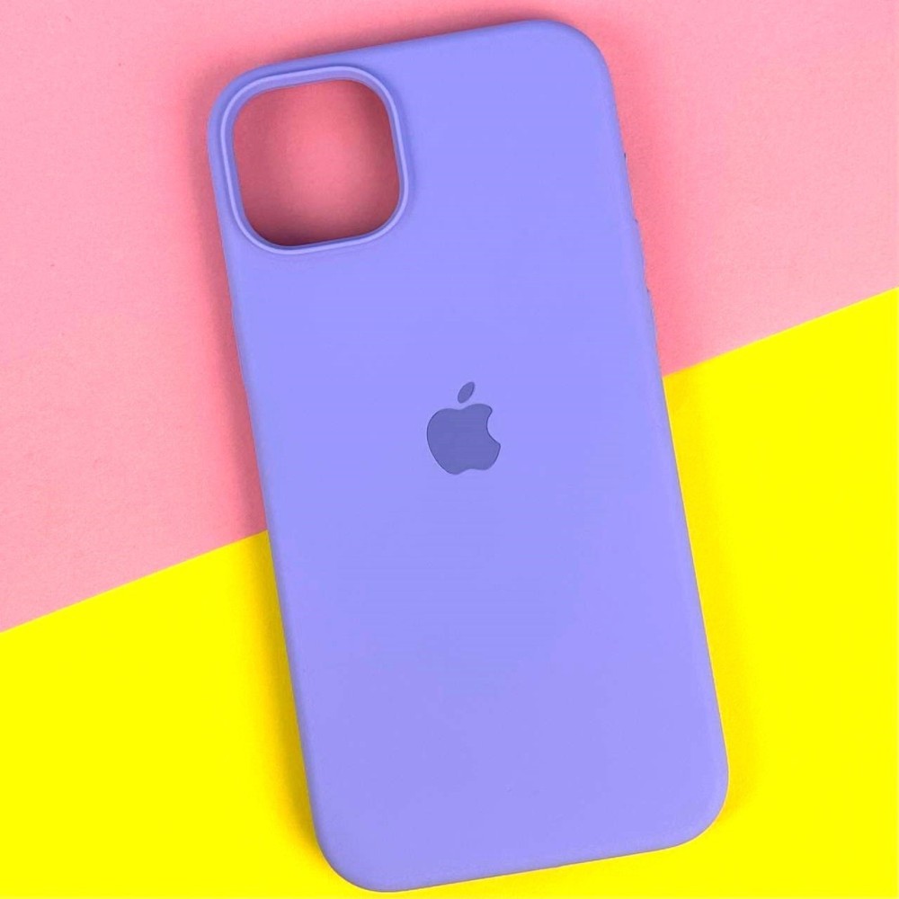 Silicone Case Full Protective (AA) для iPhone 14 Pro (6.1") (Lilac cream)-0