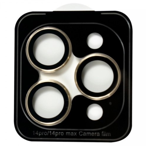 Захисне скло Metal Classic на камеру для iPhone 14 Pro / 14 Pro Max (Gold)-0