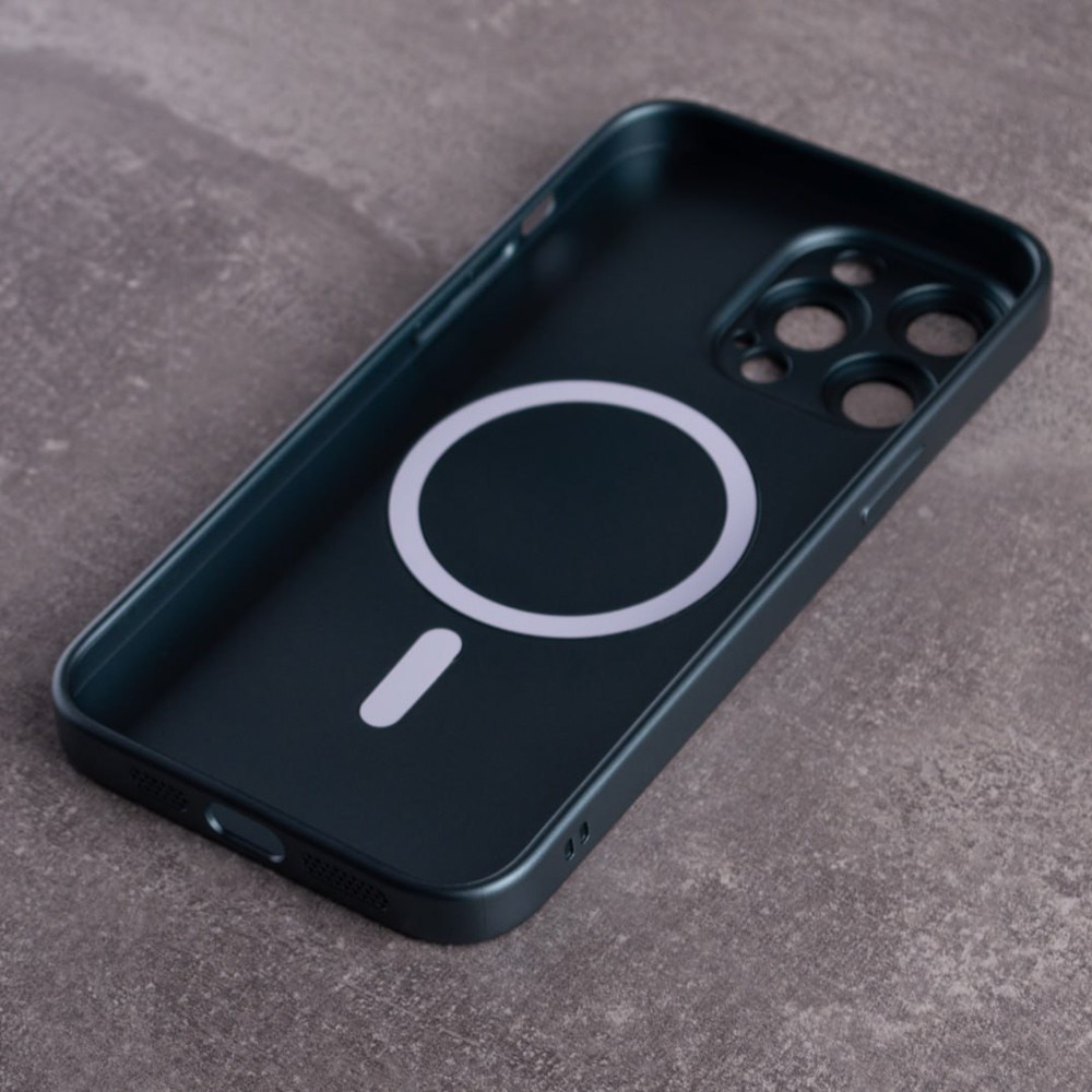 Накладка Matte Silicone with Magsafe для Iphone 14 Pro Max (Grey blue)-1