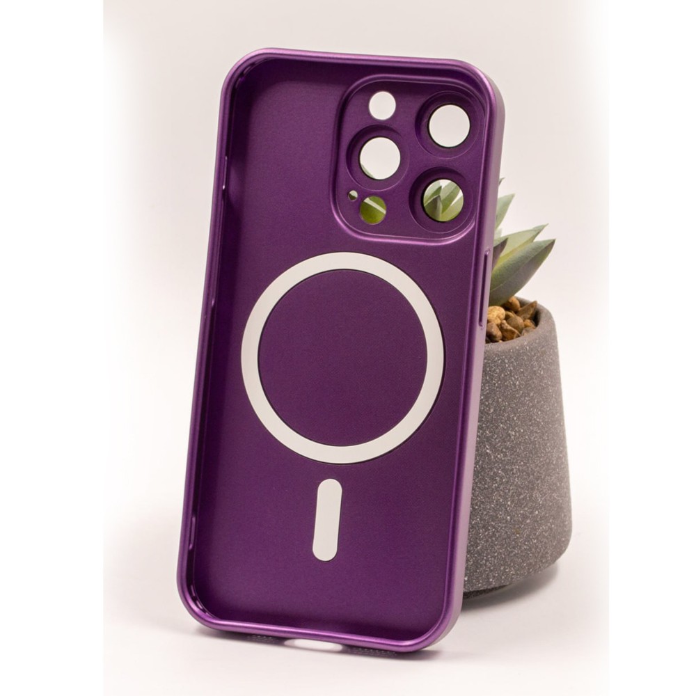 Накладка Matte Silicone with Magsafe для Iphone 14 Pro Max (Violet)-1