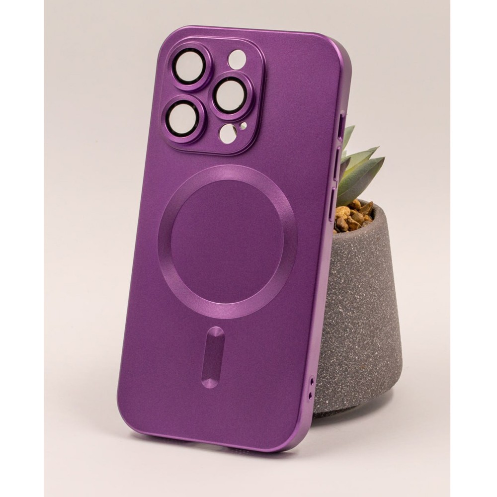 Накладка Matte Silicone with Magsafe для Iphone 14 Pro Max (Violet)-0