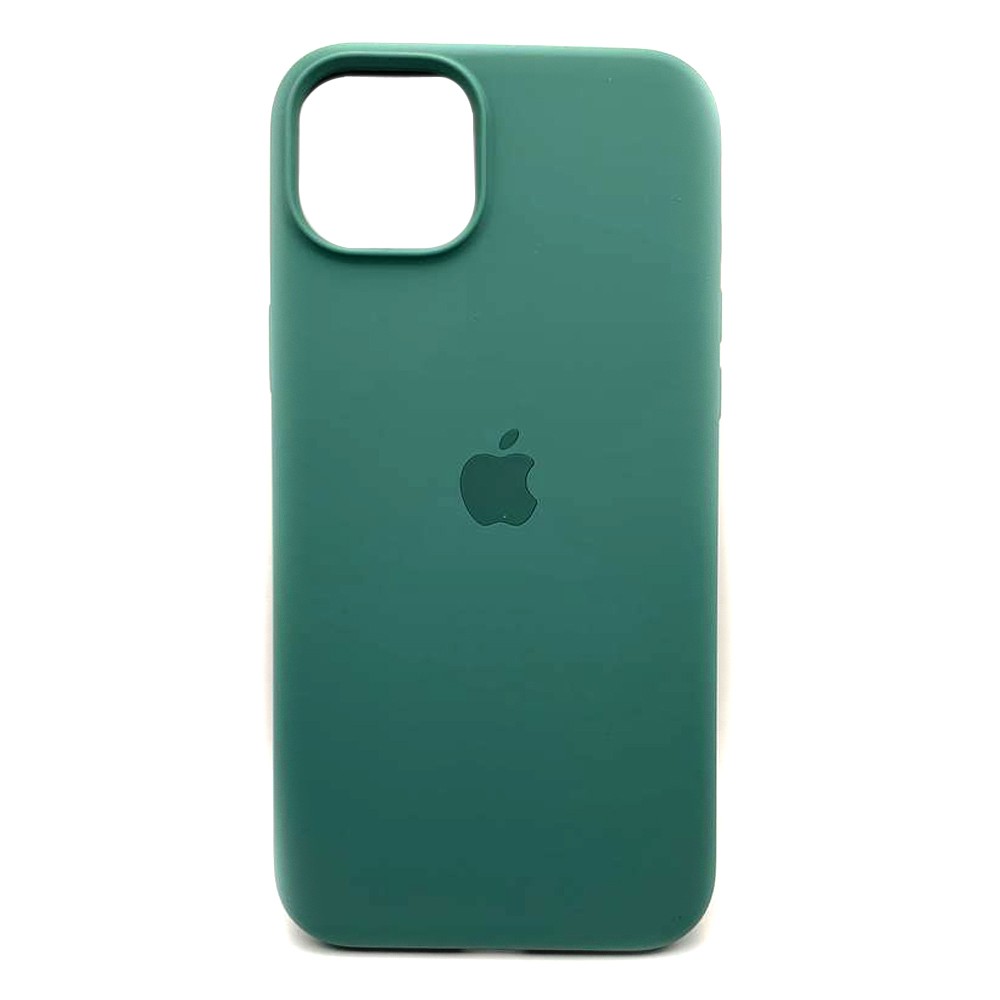 Silicone Case Full Protective (AA) для iPhone 15 Plus (Pine green)-0
