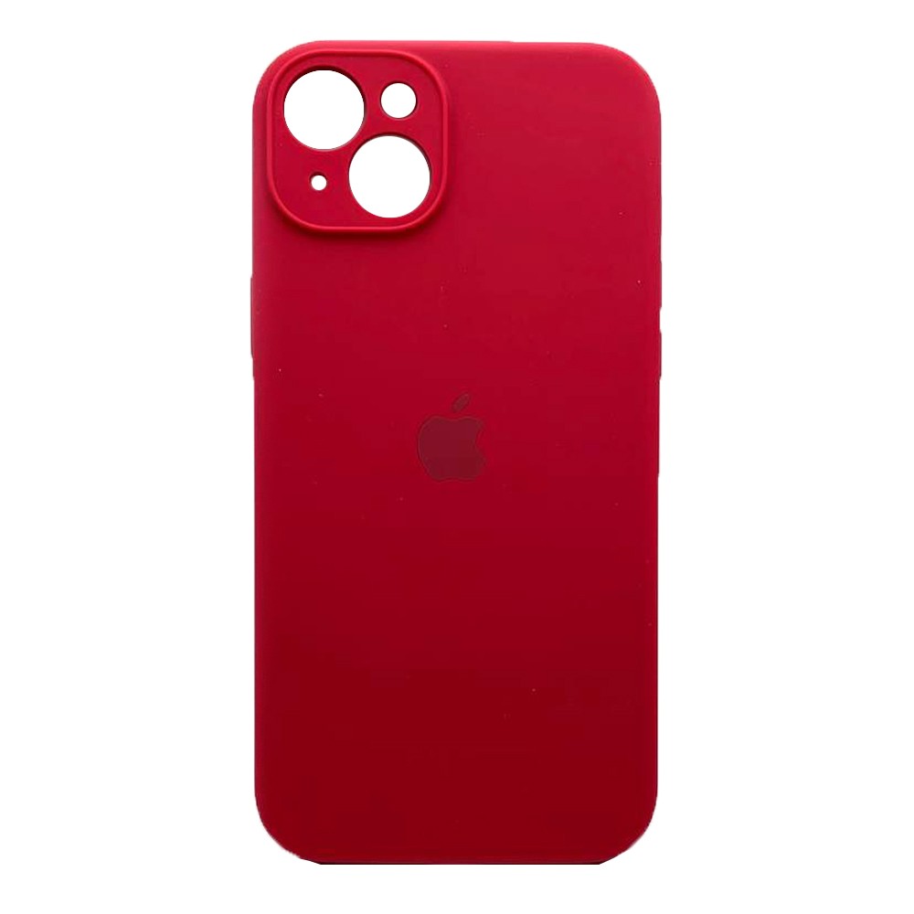 Silicone Case Full Camera Protective (AA) для iPhone 15 Plus (Rose red)-0