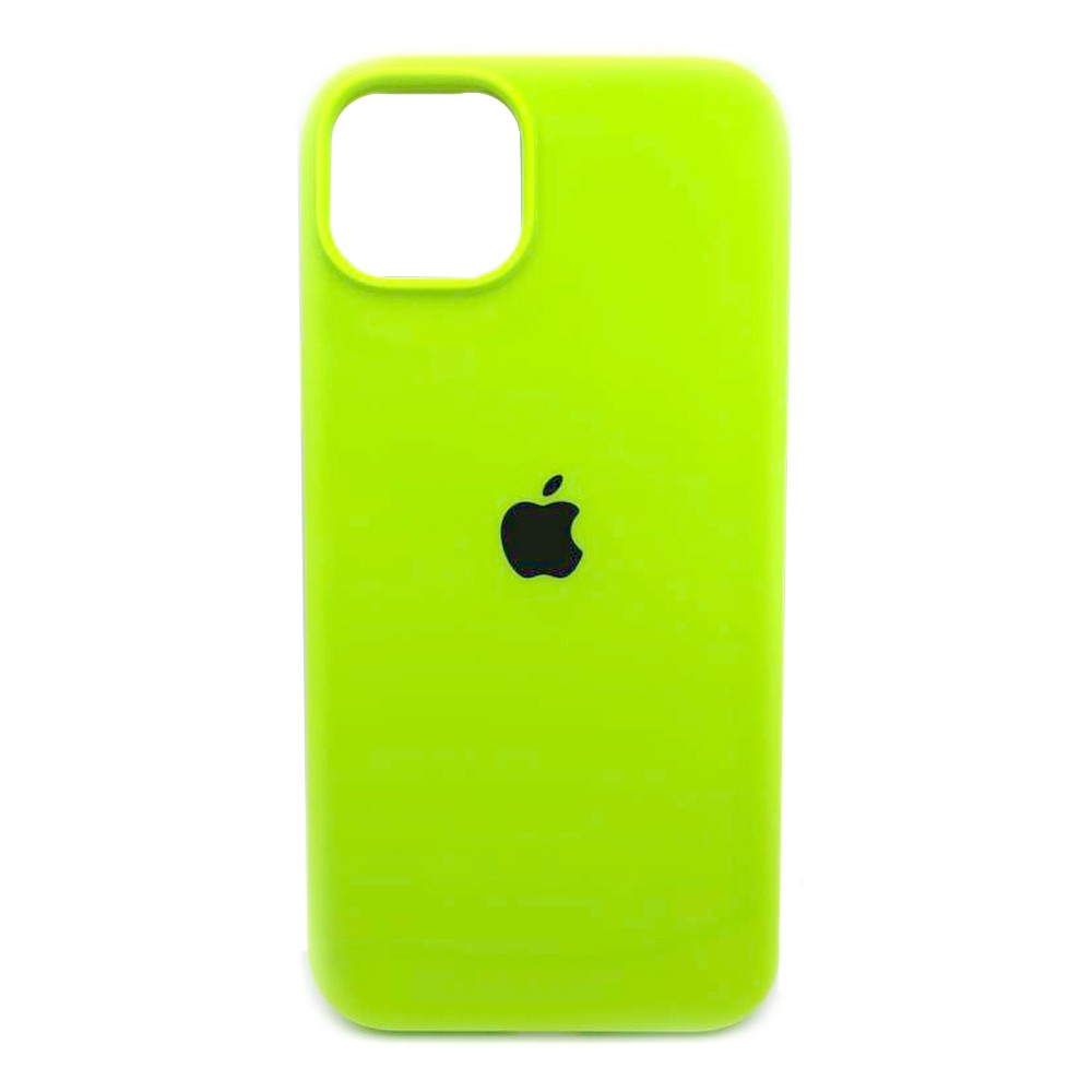 Silicone Case Full Protective (AA) для iPhone 15 Plus (Neon green)-0