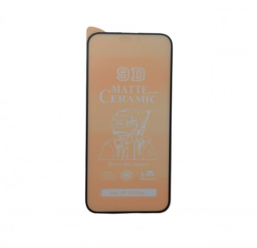 Гнучке скло Ceramic MATT для  IPhone 15 Plus матове з чорною рамкою-0