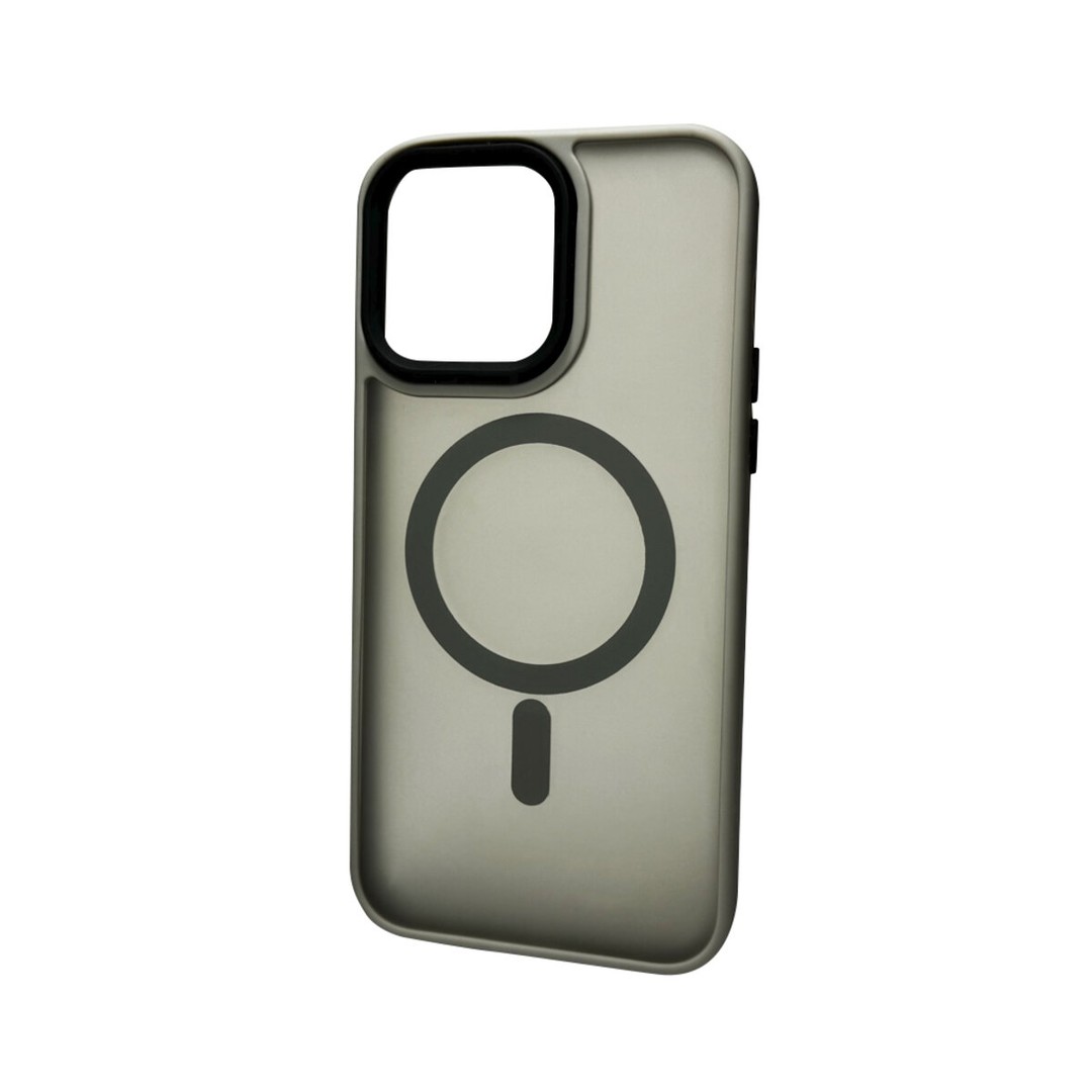 Чохол Magsafe MATTE color для iPhone 15 сіра-0