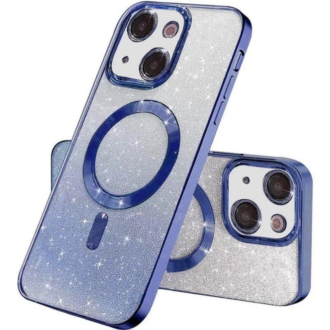 Чохол Shiny Magnetic для iPhone 15 темно-синій-0