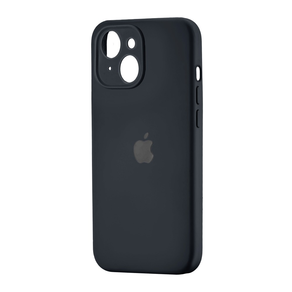 Silicone Case Square Full Camera Protective (AA) для iPhone 14 (Black)-0
