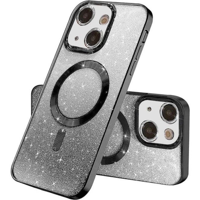 Чохол Shiny Magnetic для iPhone 15 чорна-0