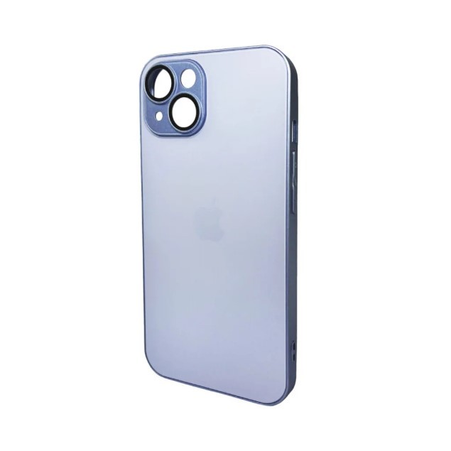 Чохол AG Glass Matt Frame Color Logo для  iPhone 15 Sierra Blue-0